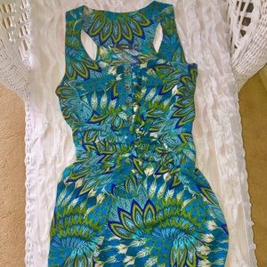 Peacock feather dress